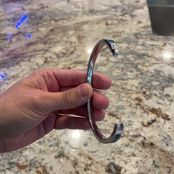 Fossil Women’s Turquoise and Stainless Steel Clasp Bracelet - Picture 3 of 5